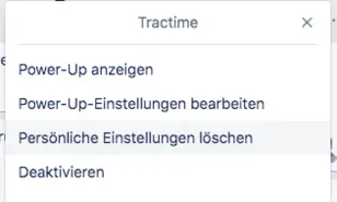 Tractime setting options